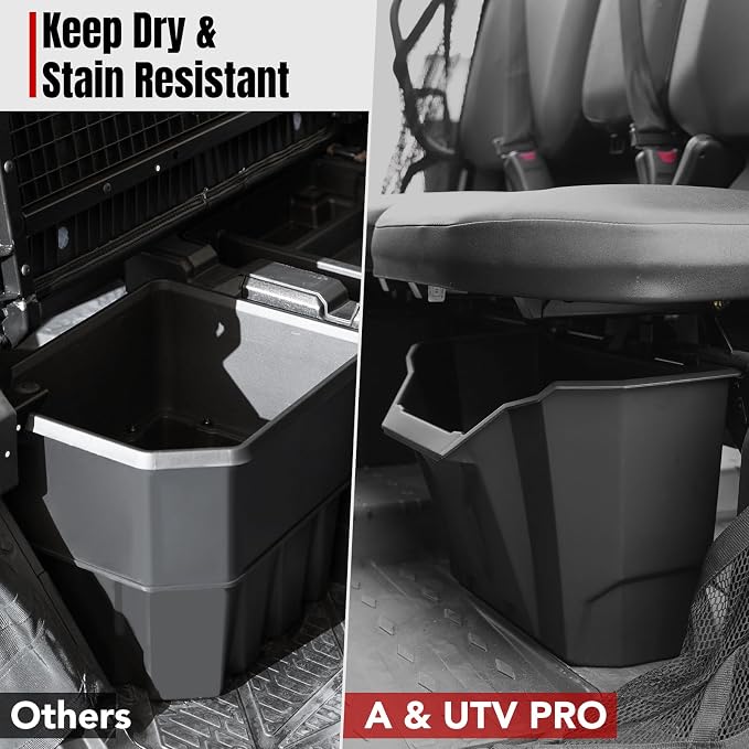 A & UTV PRO Driver Under Seat Storage Box for 2016-2025 Can Am Defender Max HD10 HD9 HD8 HD6 HD5 Accessories Removable Tool Box Organizer Replace OEM #715003399
