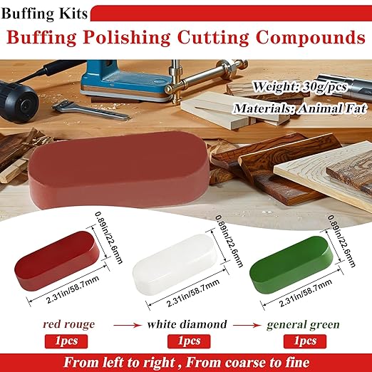 Tnisesm 10Pcs Buffing Wheel Kits,Polishing Wheels Buffing Pads for Drill for Metal Aluminum,Stainless Steel, Chrome, Jewelry, Wood, Plastic, Ceramic, Glass,etc