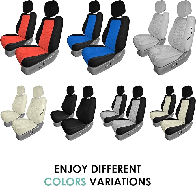 FH Group Custom Fit Car Seat Covers Specifically Made for 2022-2026 Nissan Frontier, Front Set Blue Ultraflex Neoprene Waterproof Automotive Seat Covers for Pickup Truck, Nissan Accessories