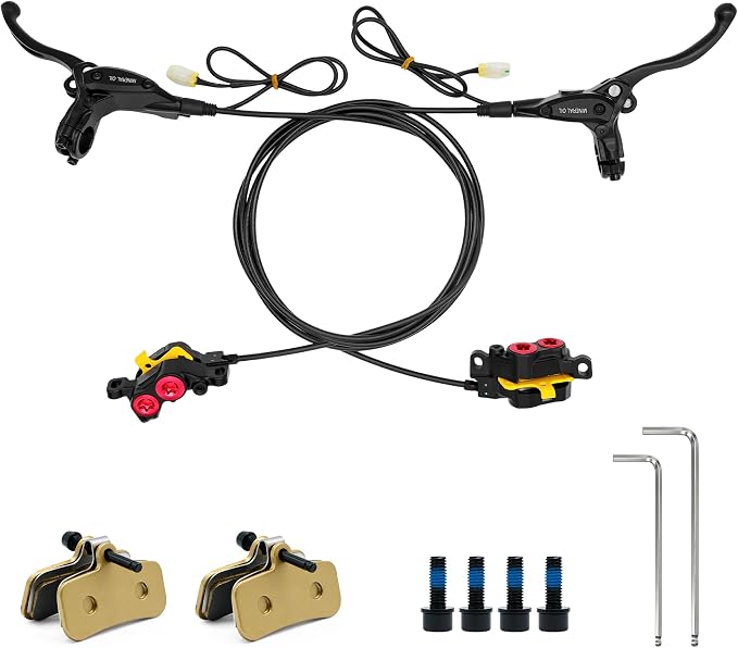 Front Rear Hydraulic Brake Kit & Brake Caliper Master Cylinder Assembly for Surron Light Bee X Segway X160 X260 Talaria Sting MX3/R MX4/XXX Electric Dirt Bike Parts