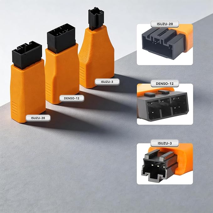 10-Piece OBD2 OBDII Converter Adapter Kit for Heavy Duty Trucks, Supports J1939 and J1708 Protocols