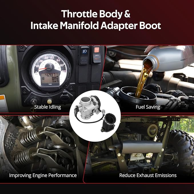JAVIK Throttle Body & Intake Manifold Adapter Boot for Polaris Ranger 700 XP Crew HD Ranger 700 6x6 EFI 2006-2009 O.E.M# 2203925