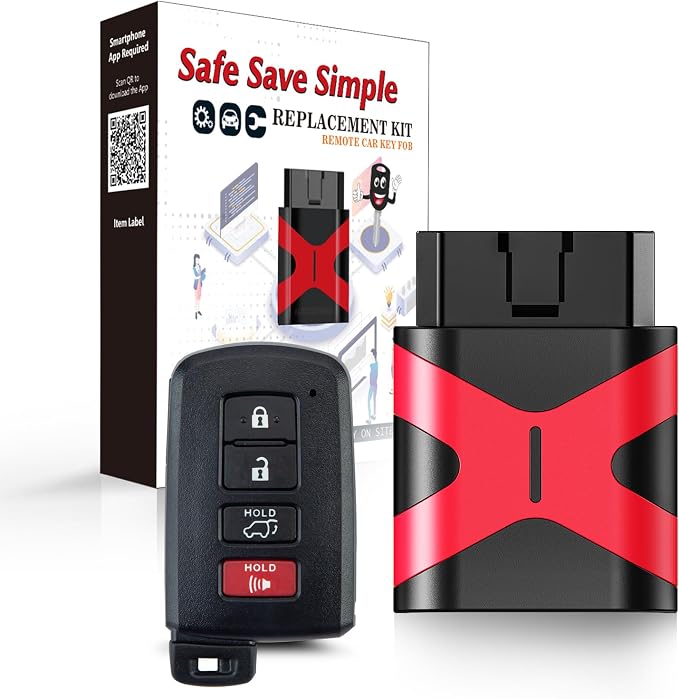Programmable Keyfob, Replacement Car Keys Fob and DIY Programmer Kit for 2015-2020 Tacoma 2014-2019 Highlander Smart Remote HYQ14FBA 281451-2110 (4 Btn (SUV) Programmer Kit)