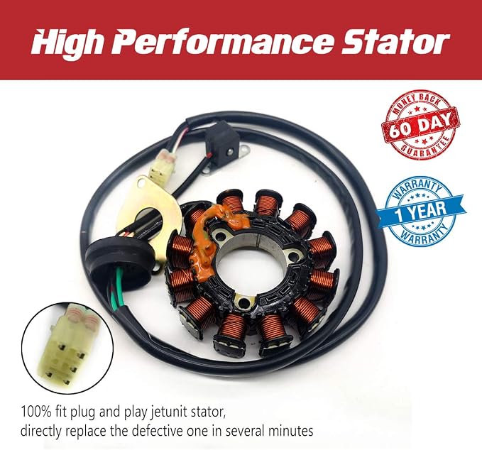 Stator For Yamaha Jet-Ski 66V-85510-00-00 XL 1200 LTX/XLT 1200/ GP 1200/ GP 1200R/ XR 1800 1999 2000 2001 2002 2003