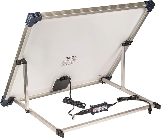 Optimate Solar 60W Travel kit, TM523-6TK, 6-Step 12V 5A Weatherproof Solar Battery Saving Charger & maintainer