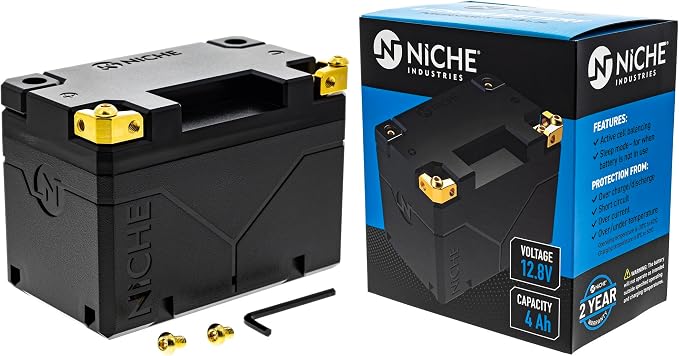 NICHE Lithium Battery YTX9-BS YTZ12S 12V 4Ah 240A for Honda Yamaha Polaris Kawasaki KTM ATV UTV Motorcycle