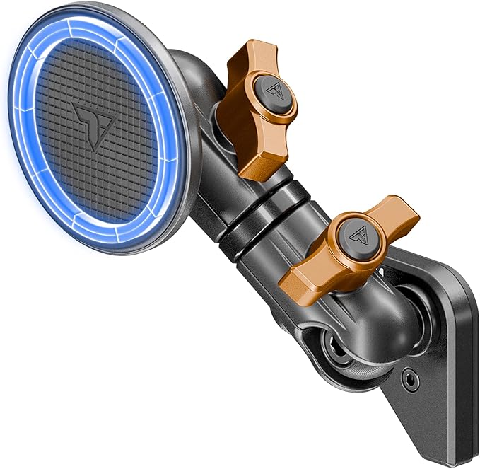 Tackform Link Vent Mount Magnetic Phone Holder - Compatible with MagSafe, BlueCruise, 2021-2025 Ford F150 & Raptor, 2023-2025 Ford Super Duty | Aluminum | 3.5" Arm | Orange