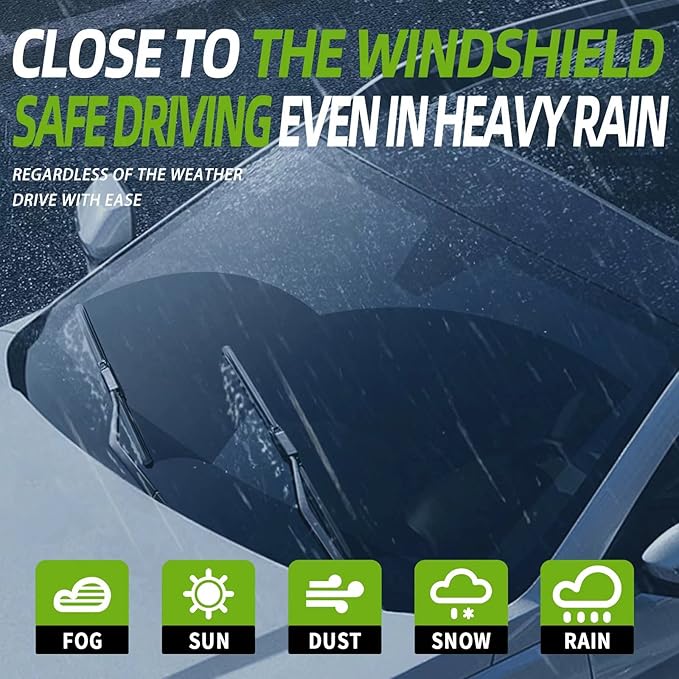 OEM QUALITY 21" + 19" PARRATI Premium All-Season Windshield Wiper Blades (Set of 2)