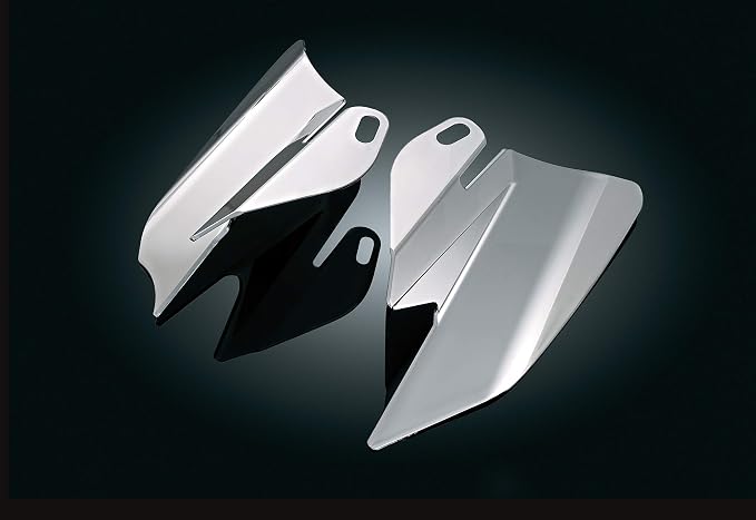 Kuryakyn 1196 Motorcycle Accessory: Heat Deflector Saddle Shields for 2008 Harley-Davidson Touring Motorcycles, Reflective Smoke, 1 Pair