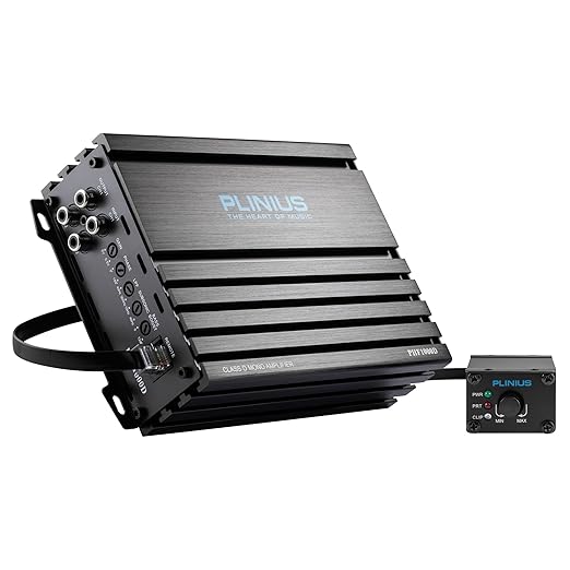 PLINIUS PHF1000D car Audio Amplifier Monoblock Class D MOSFER 1000 watts RMS Remote Subwoofer Level Control