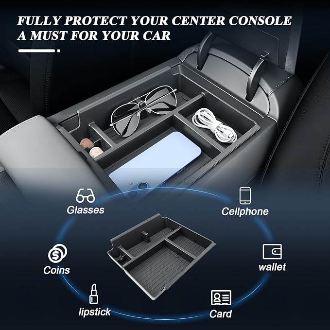 BIBIBO for 2026 Hyundai Palisade Center Console Organizer 2026 Hyundai Palisade (SE,SEL,SEL Convenience, SEL Premium, XRT Pro, Limited) Console 2026 Palisade Insert Tray (Not for Calligraphy)