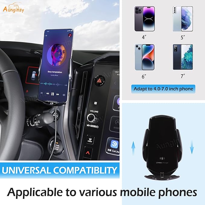 Car Phone Holder Compatible with Subaru Crosstrek 2024+ & WRX 2022+ Center Console Air Outlet Vent Panel Mobile Phone Mount Instrument Hands-Free Universal Cell Phones Navigation Bracket Accessories