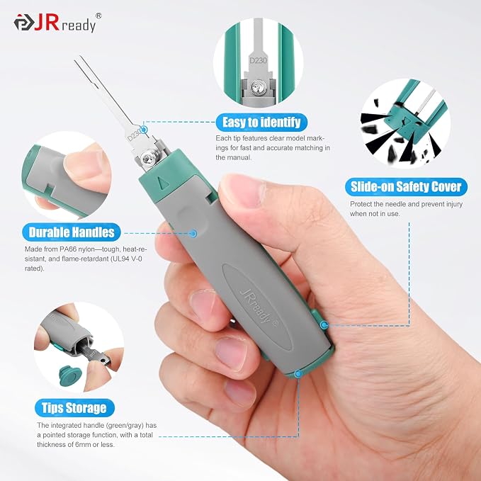 JRready 55PCS Terminal Release Tool Master Kit for TE, Deutsch, AMP, Molex, Delphi, Harting, Anderson, JPT, D SUB Connectors, Automotive Pin Extractor-JRconDRK11C55-01