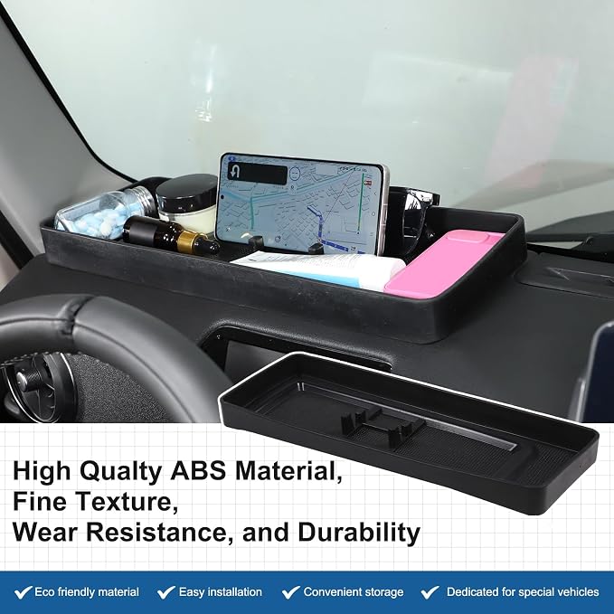 Center Console Dashboard Organizer Compatible with INEOS Grenadier 2020-2025 Accessories Non-Slip Dashboard Tray Dash Storage Box Console Tray Phone Key Organizer Container (Style E)