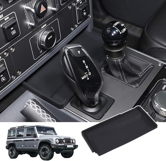 Car Center Console Storage Tray Compatible with Ineos Grenadier 2020-2026 Shift Storage Box Tray Non-Slip Storage Tray Interior Storage Box