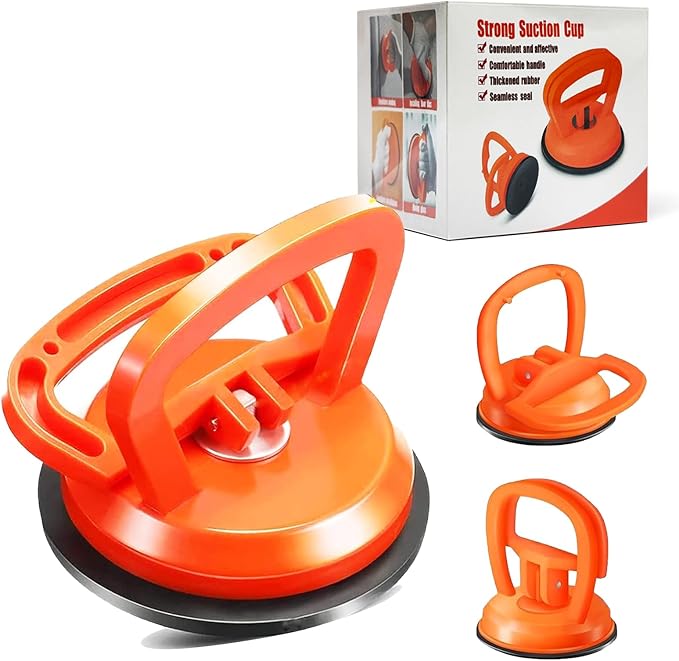 DEZEU Dent Puller,2026latest Car Dent Puller,3-Pack Car Handheld Puller,Strong Car Dent Remover,Suction Cup Dent Puller and Paintless Car Dent Repair Kit.Suitable for Car Body Dents(Orange).