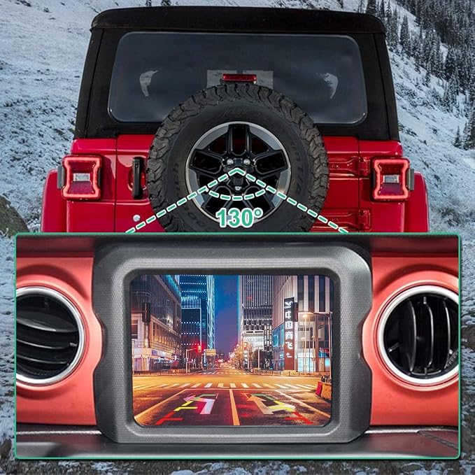 GreenYi OE Backup Camera (Part # 68452959AC) Fit for Jeep Wrangler (2018-2022) - Replaces Part # 68452959AA, 68452959AB, 68288397AC, CH1960138, 682883AA
