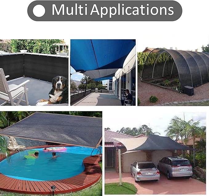 Shade Cloth for Garden - 90% Shade Neting with Grommets Outdoor Sun Shades Cover for Plant Pergola Patio Shade Mesh Tarp Greenhouse Chicken Coop Shade Cloth Black