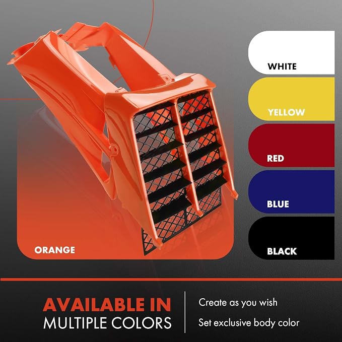 A-Premium Orange Plastic Gas Tank Side Covers with Grill | Compatible with Yamaha Banshee 350 1987-2006 2-PC Set