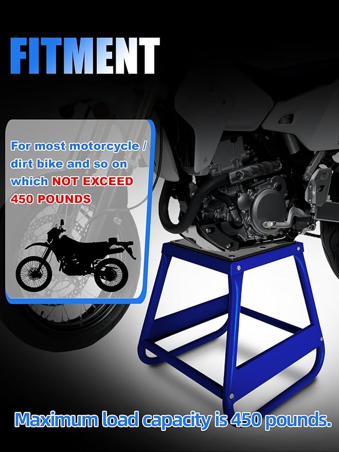 Dirt Bike Stand,Universal Detachable Anti Slip 450Lbs Capacity Motorcycle Panel Lift Box Stand for Motorcycle & Powersports Maintainence-Blue