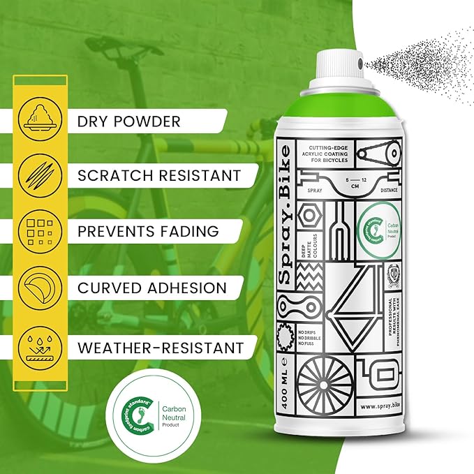 Spray.Bike Spray Paint | Designed Mainly for Bicycles | Multi-Use Acrylic Spray Paint for Metal, Plastic | High Coverage Bike Paint, 400ml