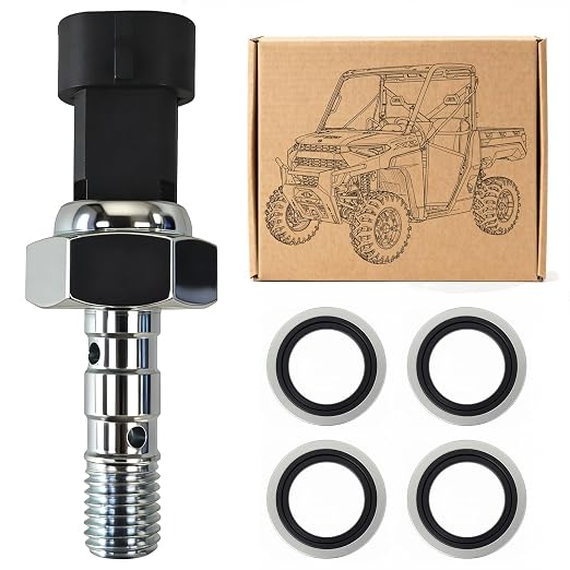 OEM Replacement Brake Pressure Switch with Seal Kit for Polaris Ranger 1000, RZR, Sportsman, General | Replaces 4014262, 4081117, Includes Seal 5413212 (2015-2024)