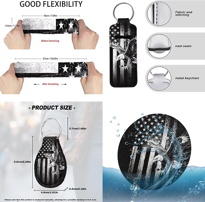 American Flag Car Seat Cover Full Set Eagle Printed Auto Steering Wheel Cover Seat Belt Protector Armrest Pad Auto Rear View Mirror Protector Set of 15, Car Accessories Set, Grey