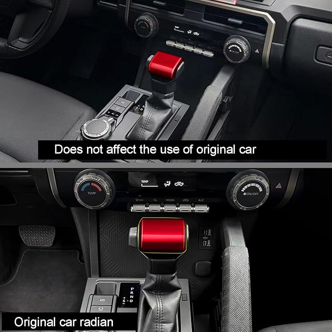 for Toyota Tacoma 2024 2025 2026 for 4Runner 2025 2026 Interior Accessories Gear Shift Knob Head Cover & Steering Cover ABS Decorative Frame Trim