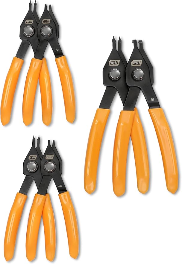 GEARWRENCH 6 Pc Convertible Straight/90 Snap Ring Pliers | 89711