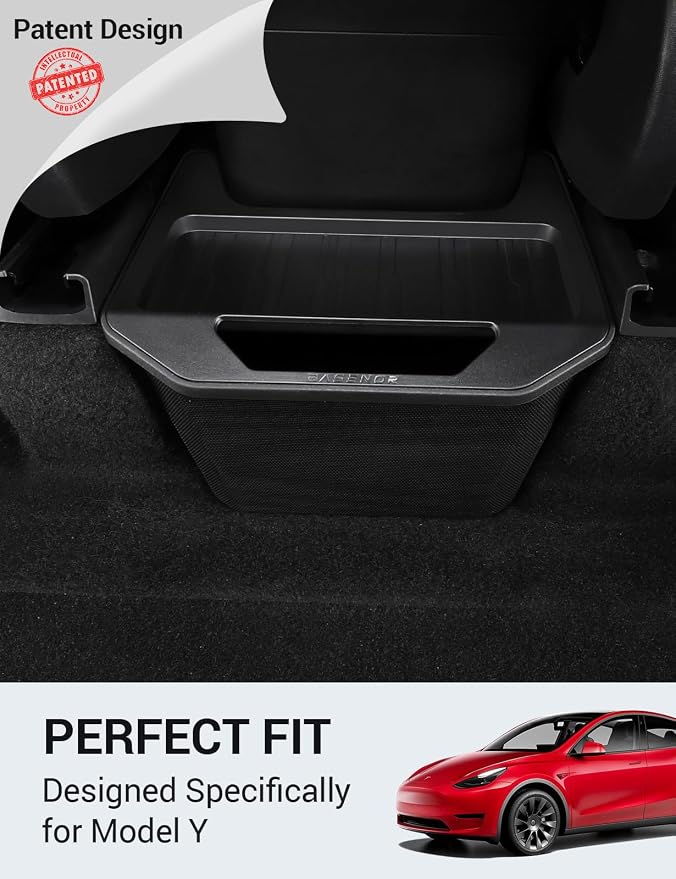 BASENOR Model Y Rear Center Console Organizer and Control Lower Bottom Storage Box