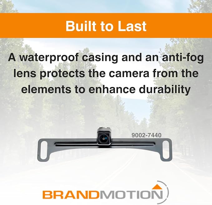 Brandmotion 9002-7440 Factory Tailgate Harness with Dual Mount Camera fits 2011-2016 F250 F350 Super Duty with Factory Rear Vision | Waterproof Case with Anti-Fog Lens | Easy Install