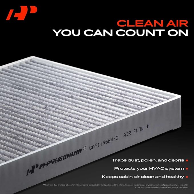 A-Premium 2-PC Cabin Air Filter with Activated Carbon Compatible with Land Rover Range Rover 2003-2013 & BMW X5 2000-2006, Replace# 64318409043