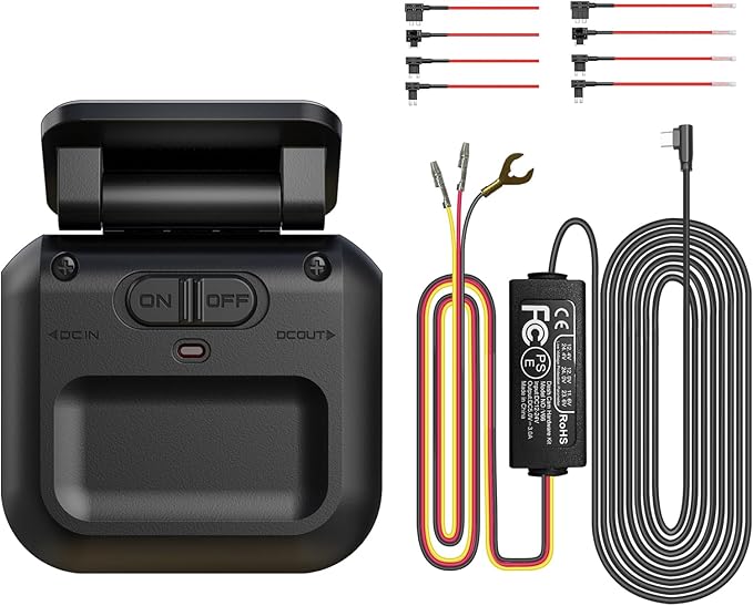 Neideso Type-C Hardwire Kit with Radar Detection, Suitable for N300/N300Pro/N700/N700Pro/N900/N900Ultra/Type-C Interface Dash Cam,12V-24V to 5V/2.5A, Low Voltage Protection, 24-Hour Parking Monitoring