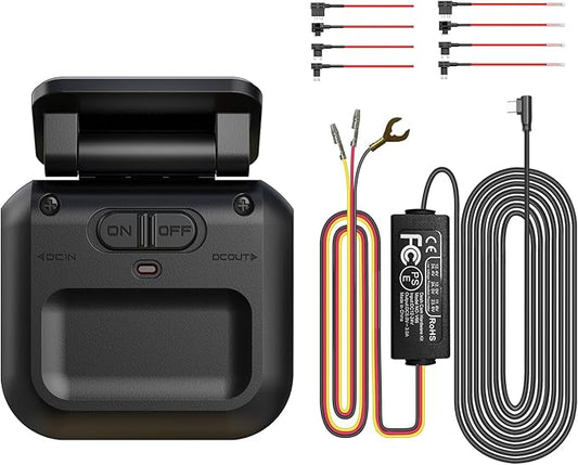 Neideso Type-C Hardwire Kit with Radar Detection, Suitable for N300/N300Pro/N700/N700Pro/N900/N900Ultra/Type-C Interface Dash Cam,12V-24V to 5V/2.5A, Low Voltage Protection, 24-Hour Parking Monitoring