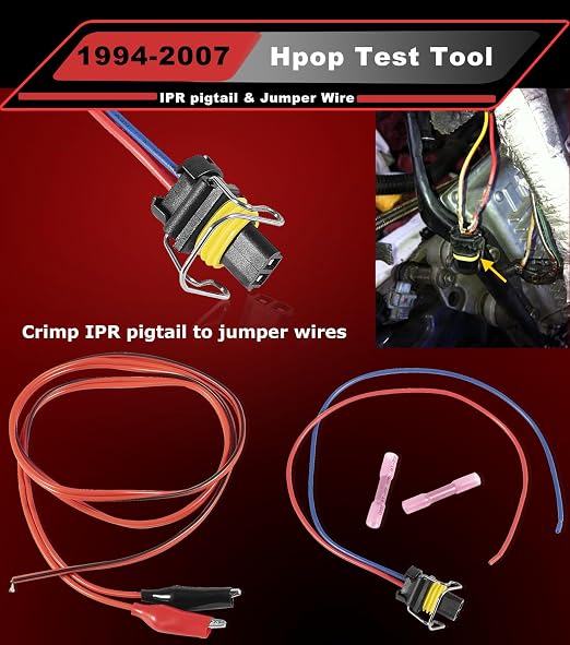 Hpop Test Tool High Pressure & Air Leak Test Gauge Tool Kit for 1994-2007 Ford 6.0L & 7.3L Powerstroke F250 F350 Dual Purpose Test Tool