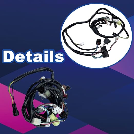 Main Electrical Wiring Wire Harness& Stator & Starter Relay Fits for Yamaha Raptor 660 660R 2002-2004 Replace Part NO.5LP-81410-02-00 5LP-82590-10-00