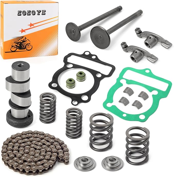 Camshaft Cam Chain Rocker Valve Arm Intake Exhaust Valves w/Seals Spring For HONDA XR100R CRF100F 1985-2013 XL100S 1979-1985