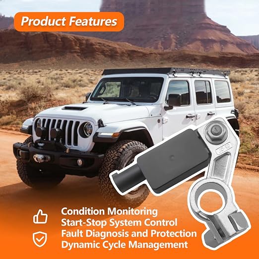 Battery Sensor Fit for Jeep Wrangler 2018-2025 Gladiator 2020-2025 for Ram 1500 2019-2024 Replace 68289207AA 68289207AB 68289207AC
