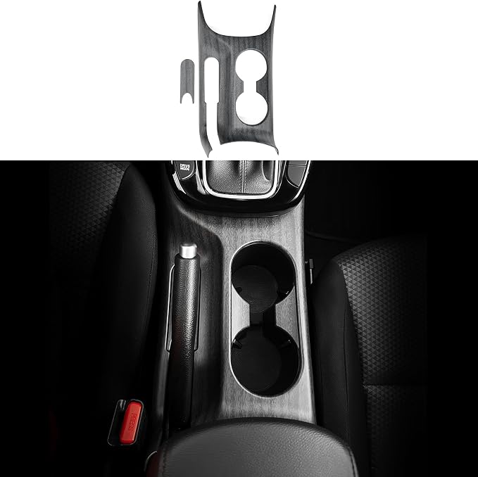 YOUTOOCAR Water Cup Holder Trim Cover Compatible with Kia Soul 2020-2026 Accessories (Wood Grain)
