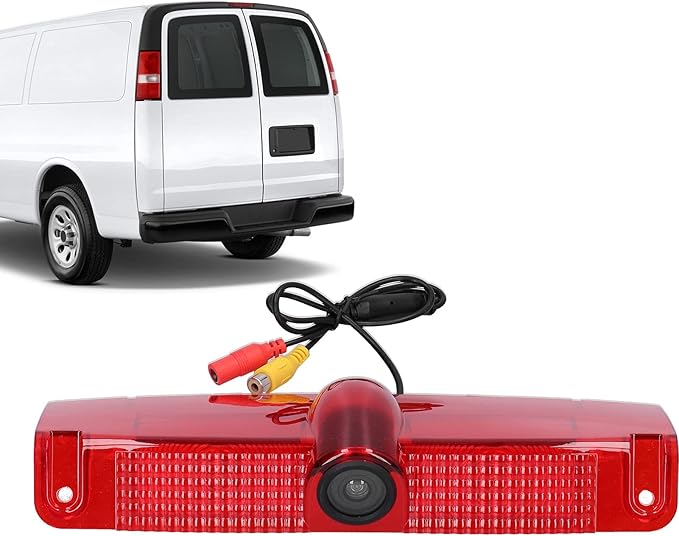 Backup Camera, Car Rear View Camera 3rd Brake Light Position Mounted Fit for Chevy Express Van 2003-2017