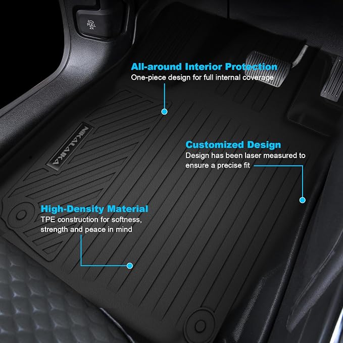 Floor Mats Fit for 2026 Hyundai Palisade Gasoline 7 Seater, All Weather Cargo Liner with Backrest Mat TPE Rubber Protection Mats with 2nd & 3rd Row Covering 2026 Palisade Accessories, Black