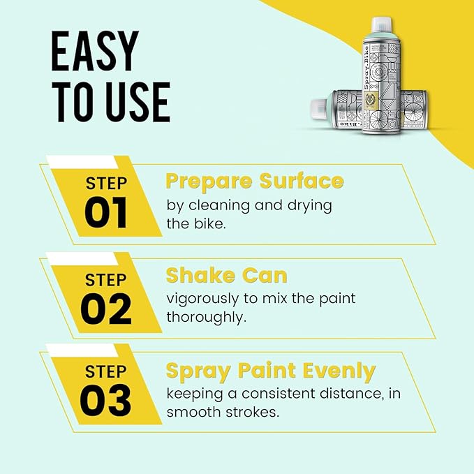 Spray.Bike Spray Paint | Designed Mainly for Bicycles | Multi-Use Acrylic Spray Paint for Metal, Plastic | High Coverage Bike Paint, 400ml, Misty