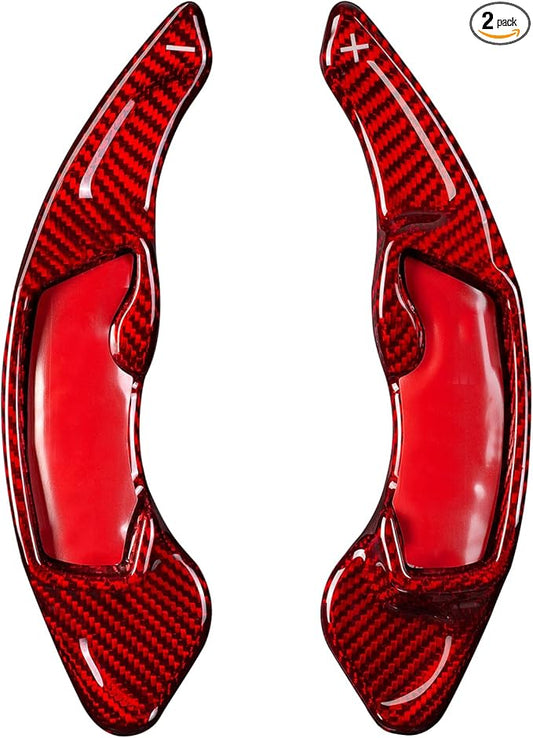 T-carbon Paddle Shifter Extensions Compatible with BRZ,Genuine Glass Fiber Paddle Shifter Extension fits for Ascent Forester Outback Crosstrek BRZ Impreza WRX Legacy FR-S GT 86,Red