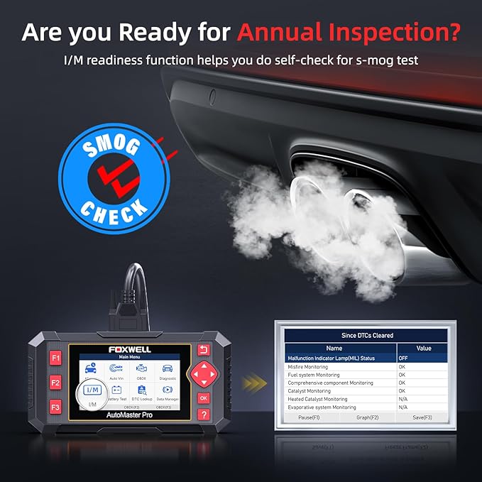 FOXWELL Car Scanner NT604 Elite OBD2 Scanner ABS SRS Transmission, Check Engine Code Reader for Cars and Trucks, Diagnostic Scan Tool with SRS Airbag, Automotive Diagnostic Tool with Live Data