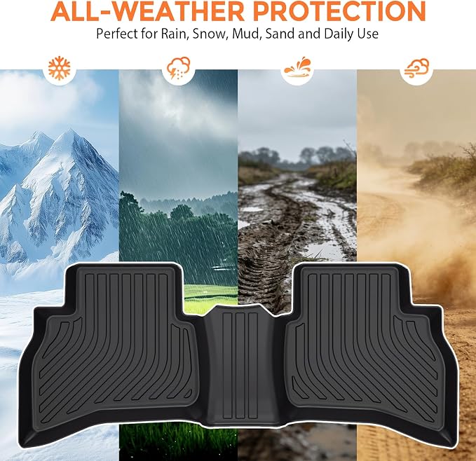 Floor Mats for Chevrolet Chevy Trailblazer AWD 2021-2026 (Only Fit for Cargo in Upper Deck Position, Not for FWD), Heavy Duty TPE All Weather Protection, Waterproof Non-Slip (Floor Mats & Cargo Liner)