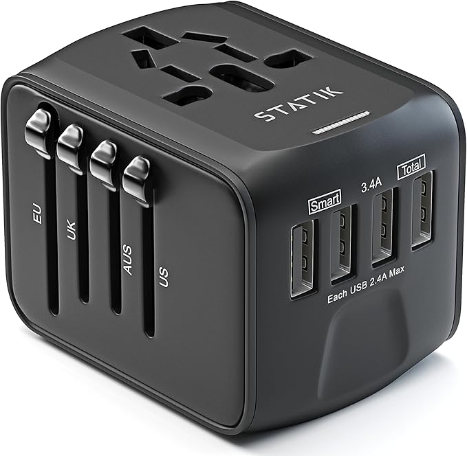 STATIK GaN Charger (100W) & GloboCharge Travel Adapter 12W