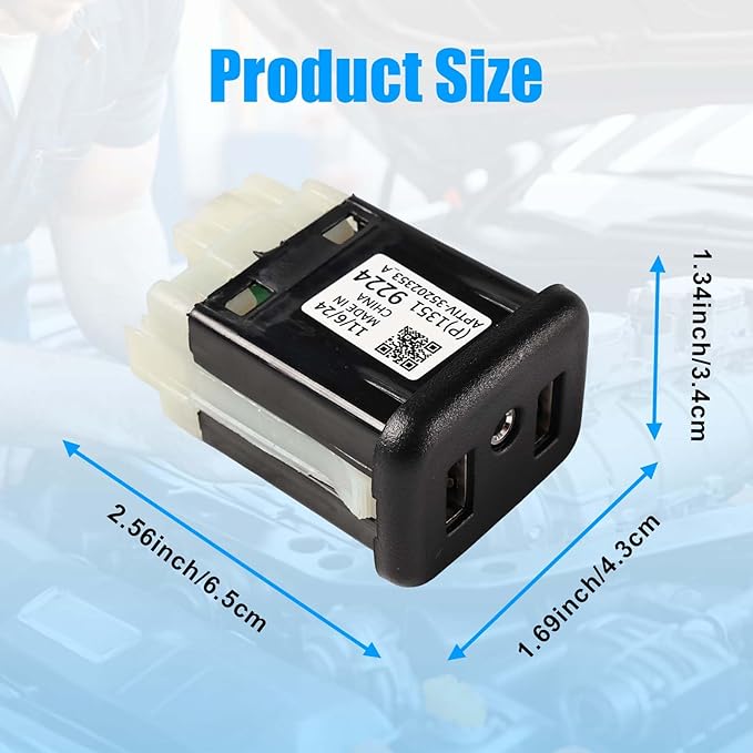 USB Port Interface AUX Jack 13519224 13509942 13510854 23496501 Dual USB Port Interface Compatible with Cadillac Chevrolet GMC Chevy Buick 2016 2017 2018