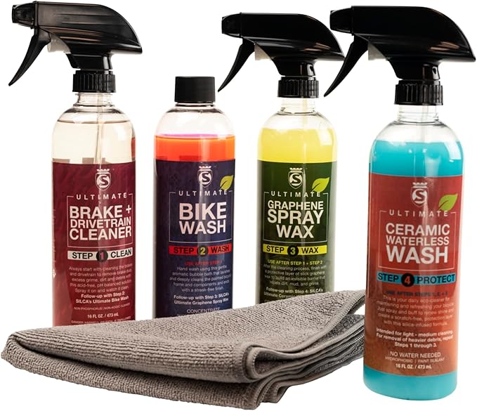 SILCA Bike Spa - Ultimate bike Wash: Eco-Friendly Bubble Bath Concentrate - Advanced Surfactants Encapsulates Dirt - Cherry Glow Scent - 16oz Bottle - Step 2 in the Bike SPA collection