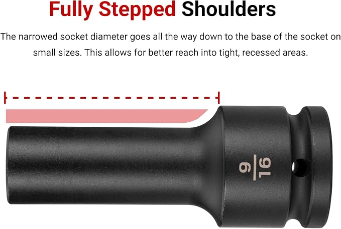 TEKTON 3/4 Inch Drive x 11/16 Inch Deep 6-Point Impact Socket | SID33017