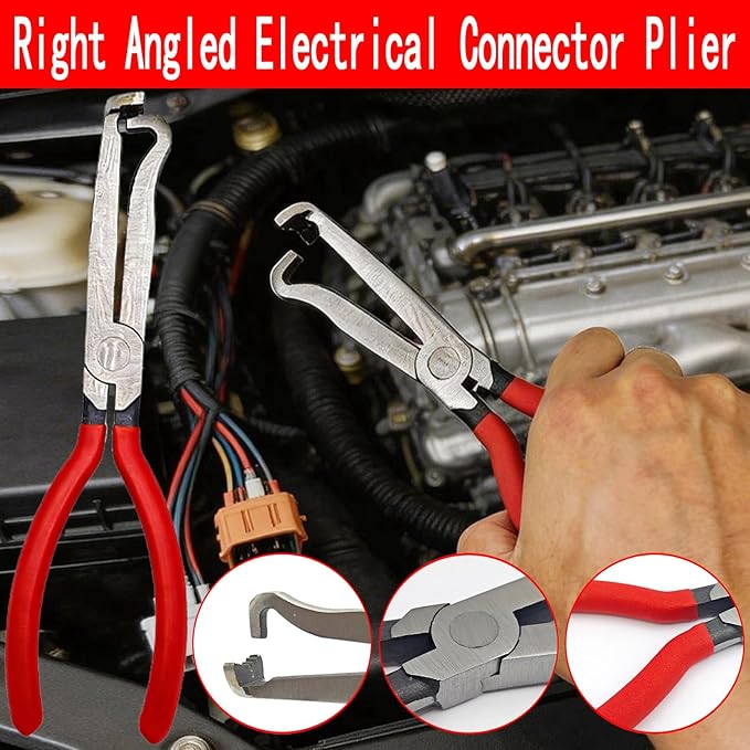 7 Pcs Auto Electrical Disconnect Pliers Set with Terminal Pin Removal, Connector Removal Tool with Hose Clamp Plier, Relay Puller&lectrical Connector Separator Tool, Automotive Repair Tool Kit